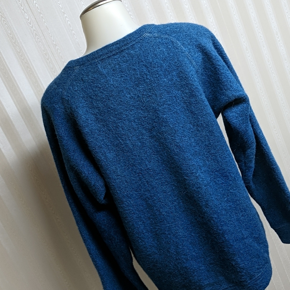 The Red Barn Peruvian Alpaca Blue Sweater L - Picture 4 of 5